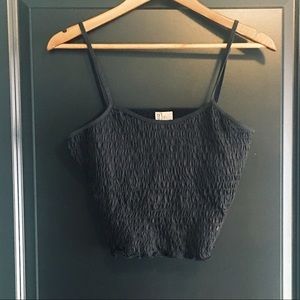 H&M Cropped Black Tank Top
